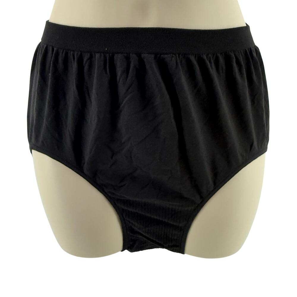 Bali Comfort Revolution Seamless Brief Black Womens Size 10/11